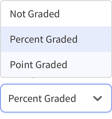 Grading Styles Dropdown