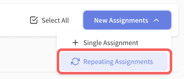 Repeating Assignments Button