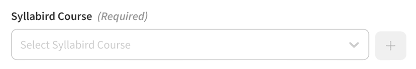 Syllabird course dropdown