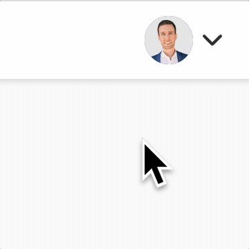 Clicking account from the user icon menu